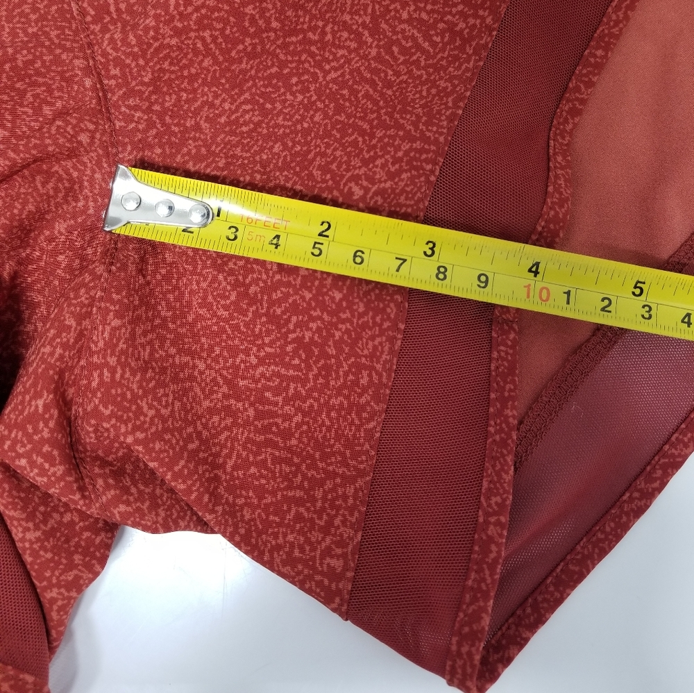 Athleta Mesh Racer 4" Run Shorts in Burnt Orange Sz XS - Picture 13 of 14
